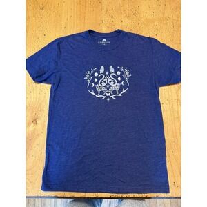 Greyson Large Blue/pruple Wolf Pattern Crenwneck Short Sleeve T-Shirt